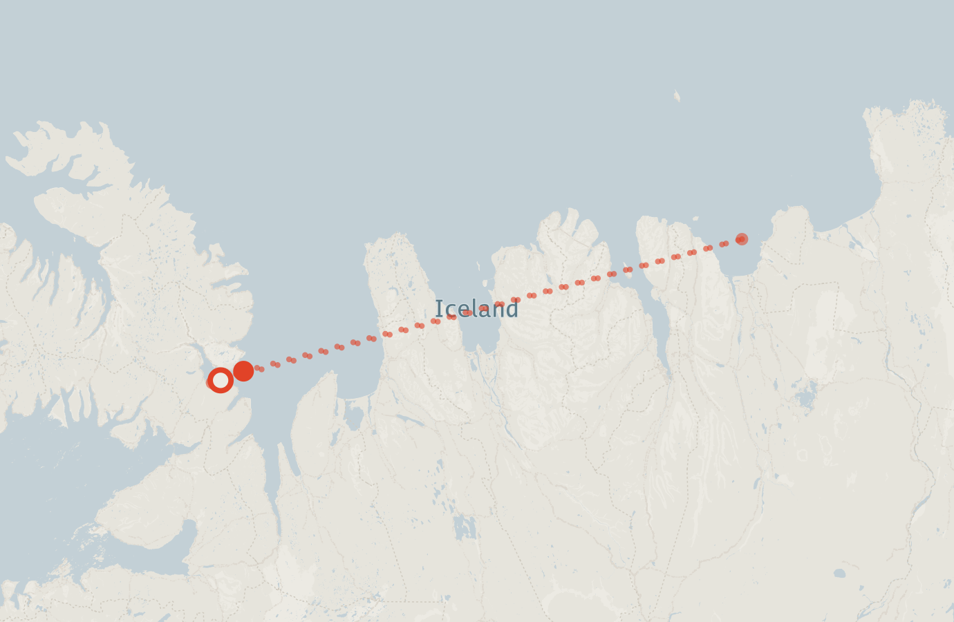 Activity map — real sighting points on an OpenStreetMap basemap