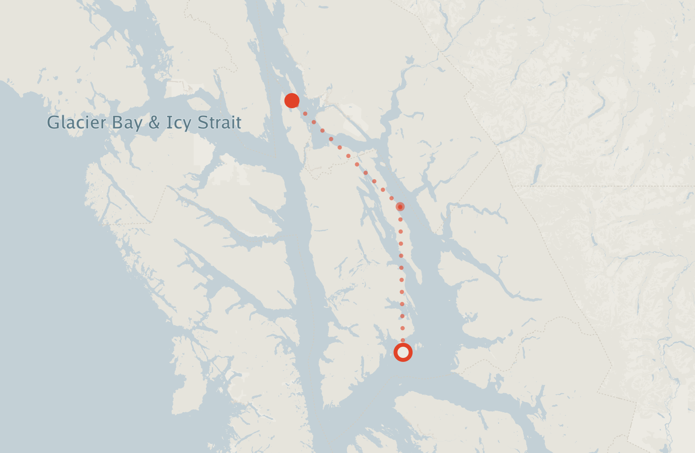 Activity map — real sighting points on an OpenStreetMap basemap
