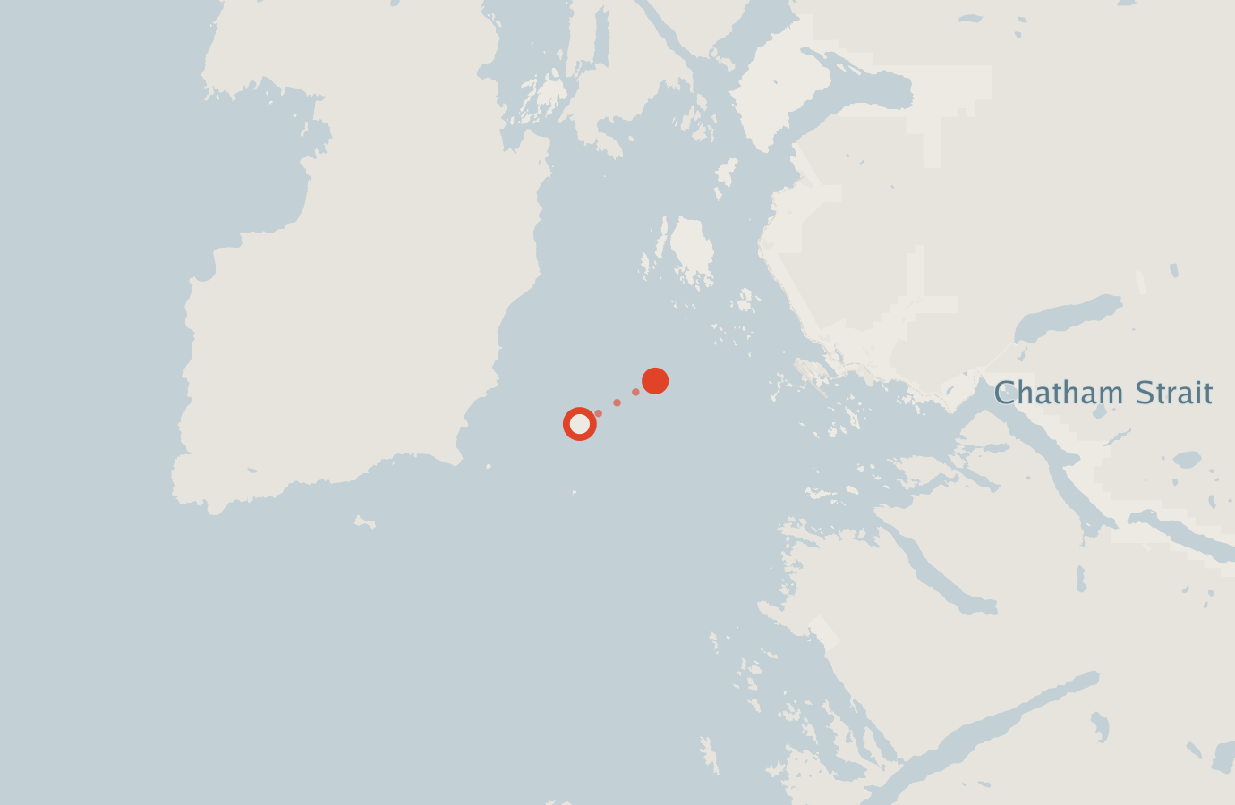 Activity map — real sighting points on an OpenStreetMap basemap