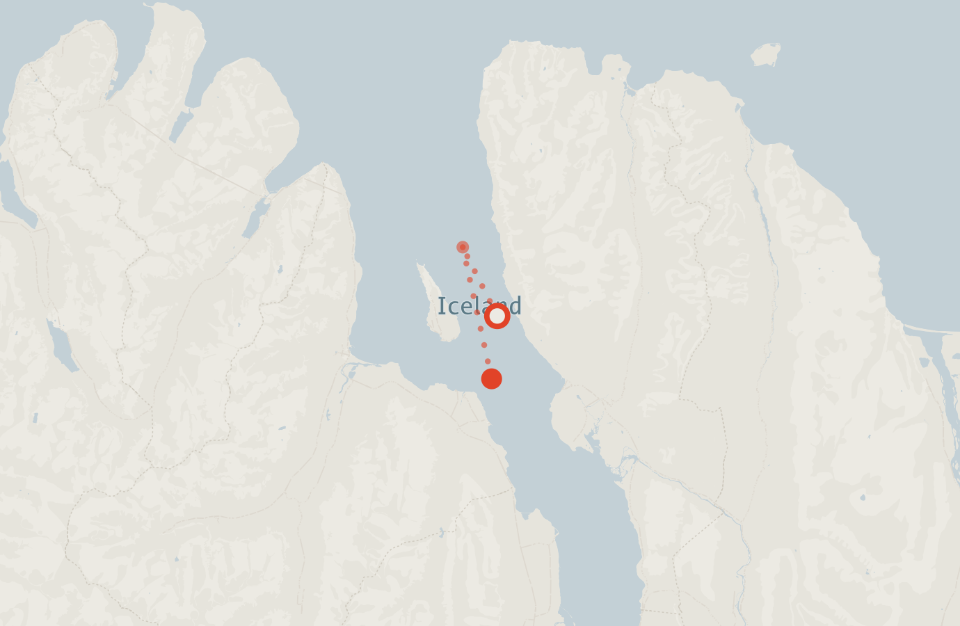 Activity map — real sighting points on an OpenStreetMap basemap