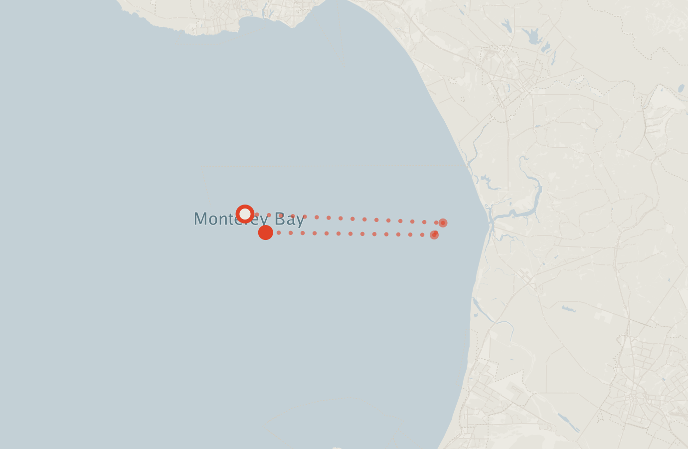 Activity map — real sighting points on an OpenStreetMap basemap
