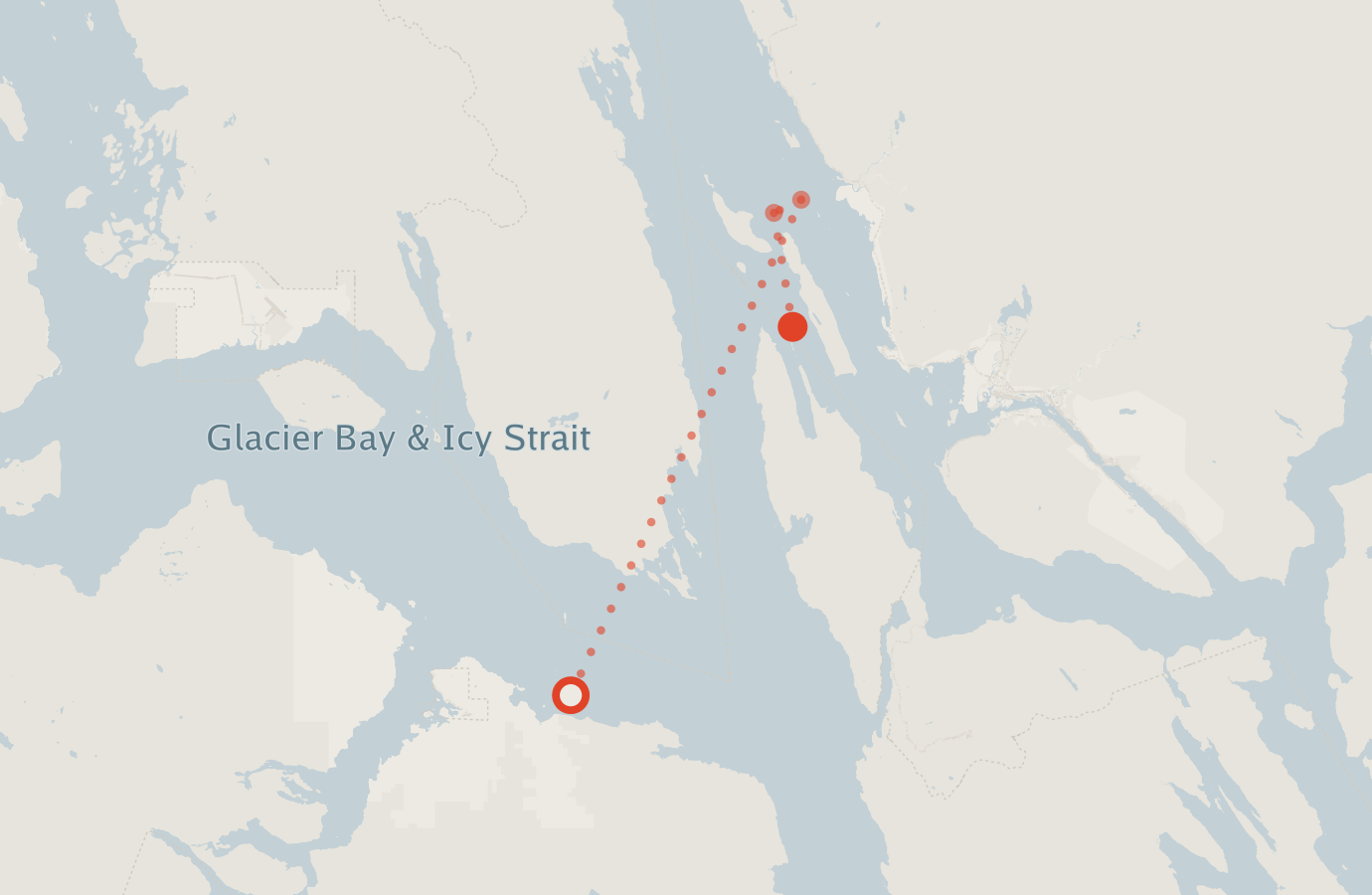Activity map — real sighting points on an OpenStreetMap basemap
