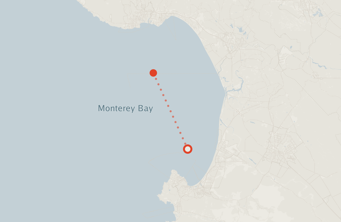 Activity map — real sighting points on an OpenStreetMap basemap
