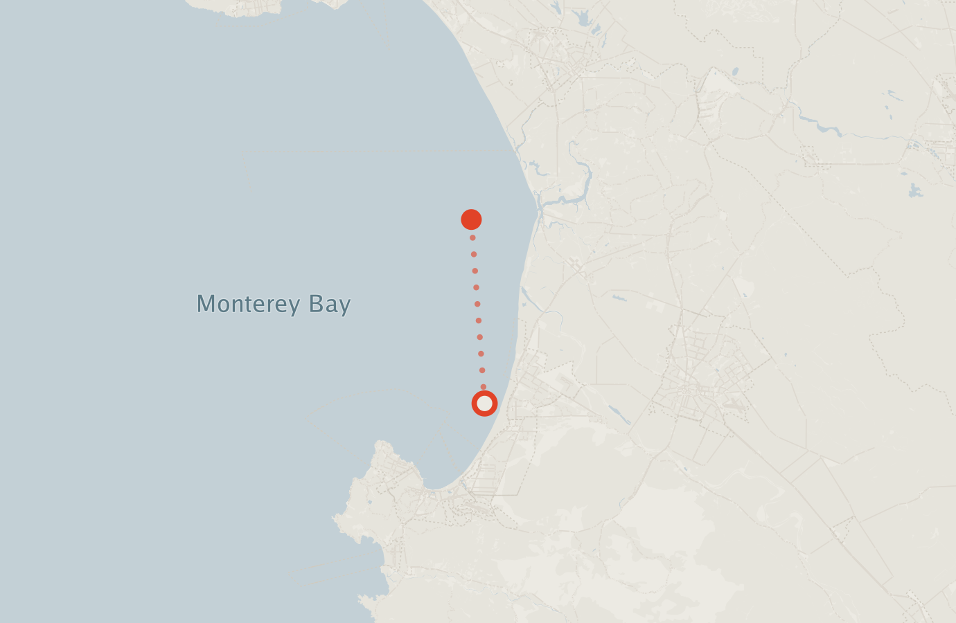 Activity map — real sighting points on an OpenStreetMap basemap