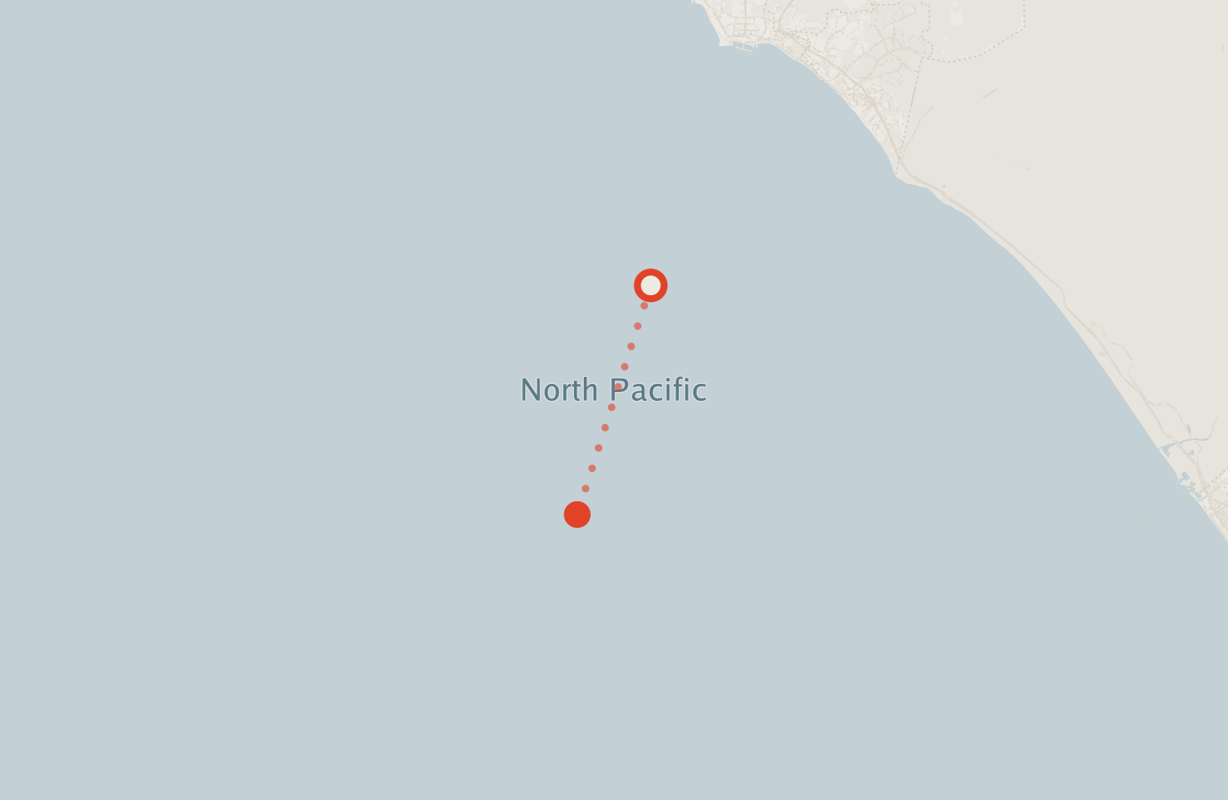 Activity map — real sighting points on an OpenStreetMap basemap