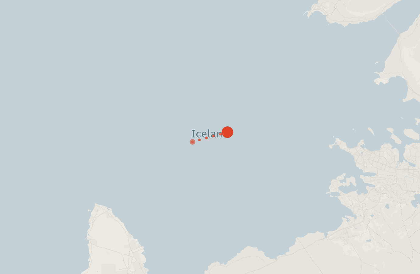 Activity map — real sighting points on an OpenStreetMap basemap