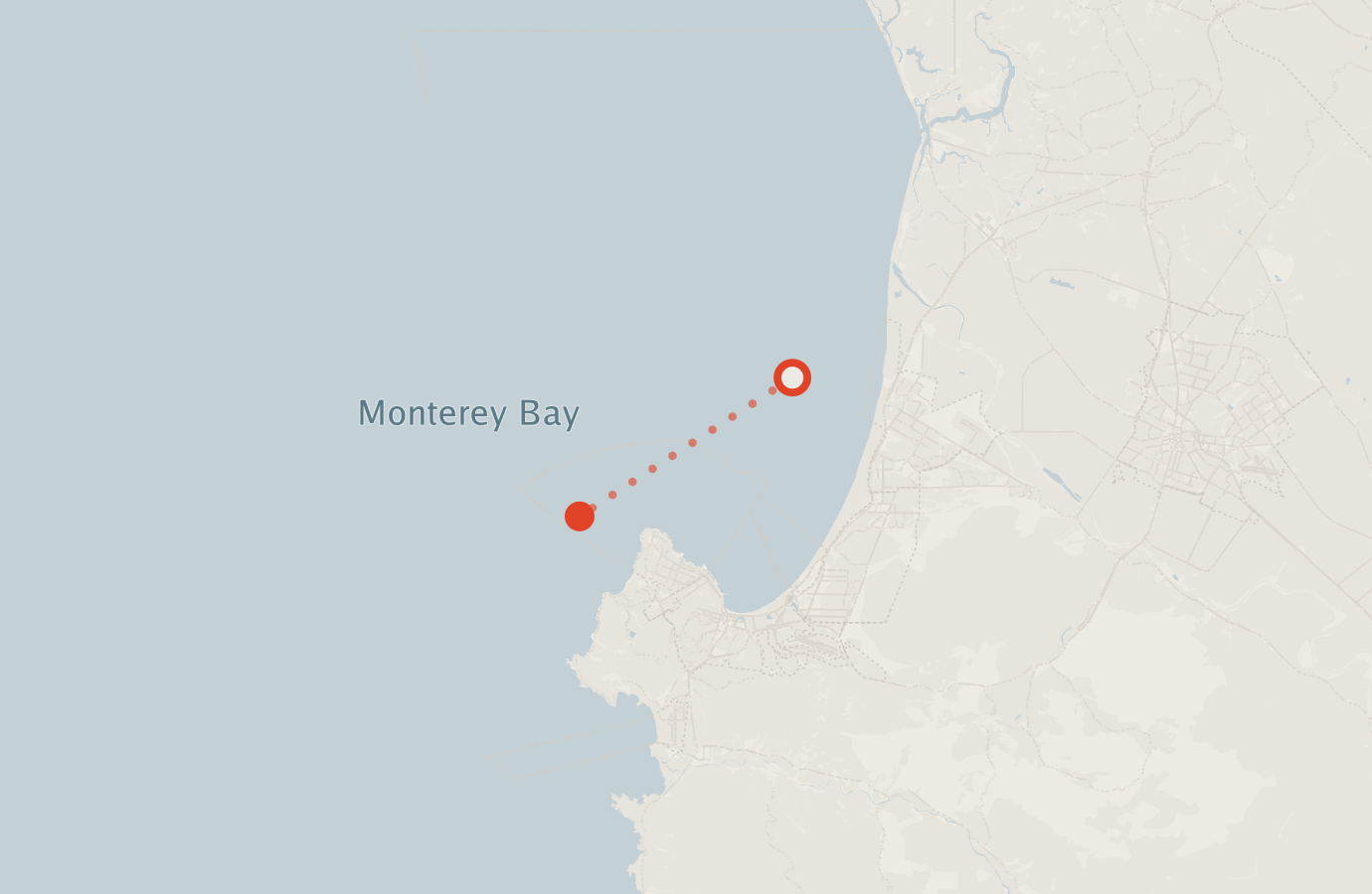 Activity map — real sighting points on an OpenStreetMap basemap