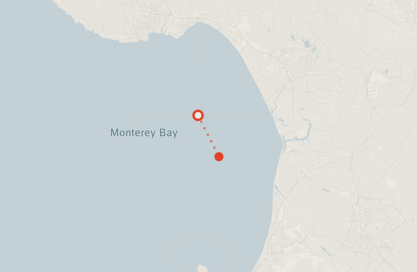 Activity map — real sighting points on an OpenStreetMap basemap