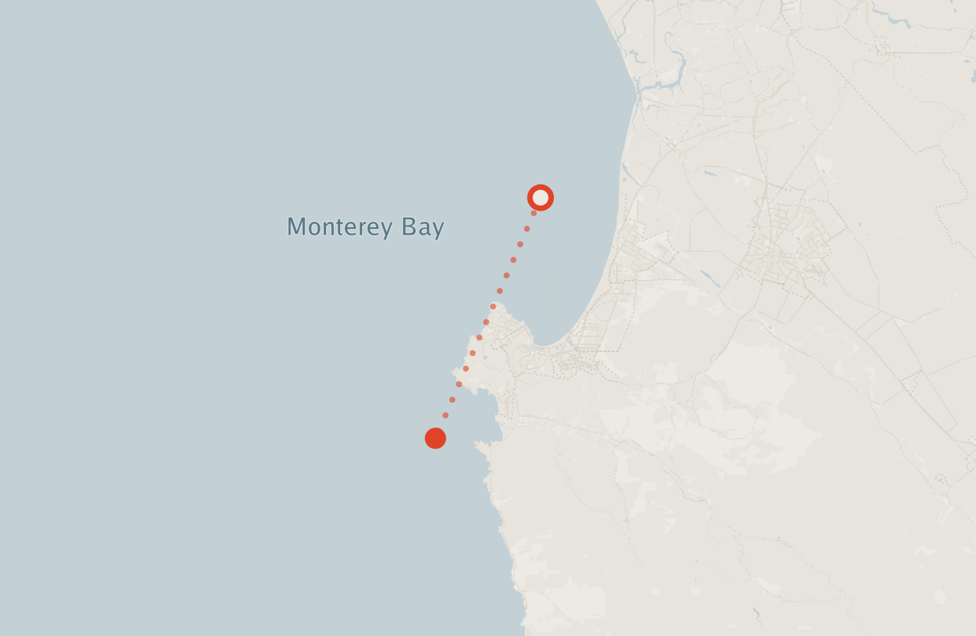 Activity map — real sighting points on an OpenStreetMap basemap