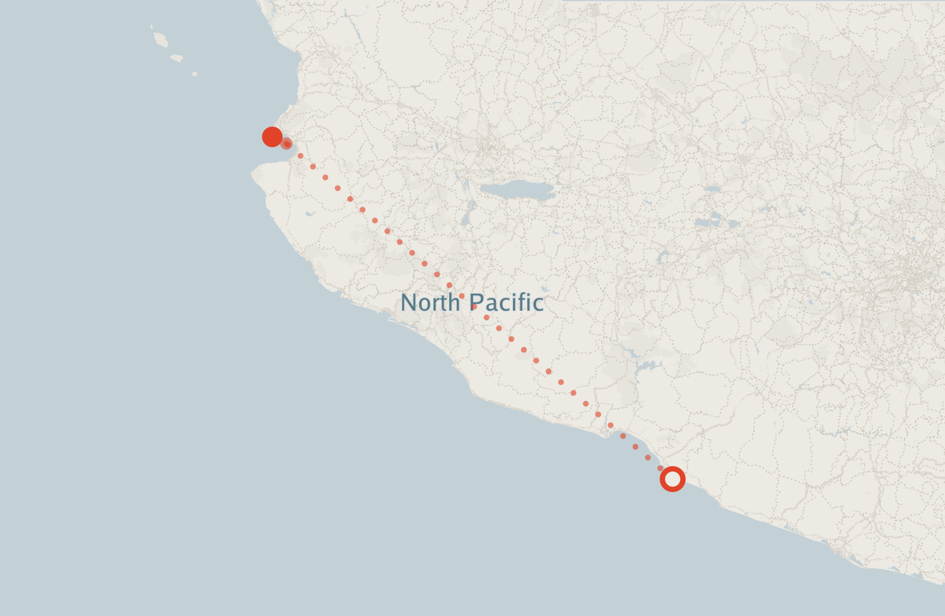 Activity map — real sighting points on an OpenStreetMap basemap