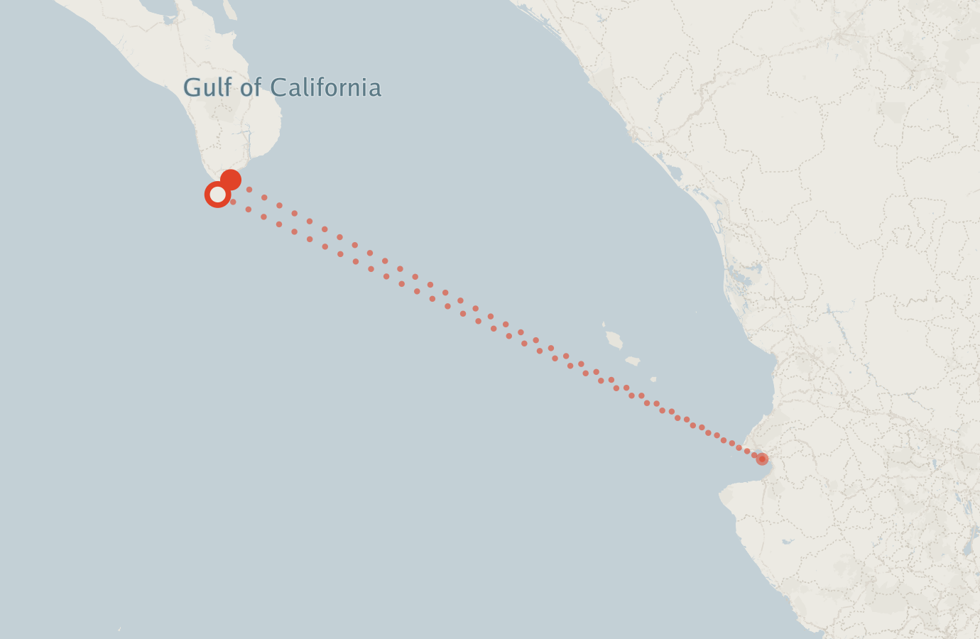 Activity map — real sighting points on an OpenStreetMap basemap