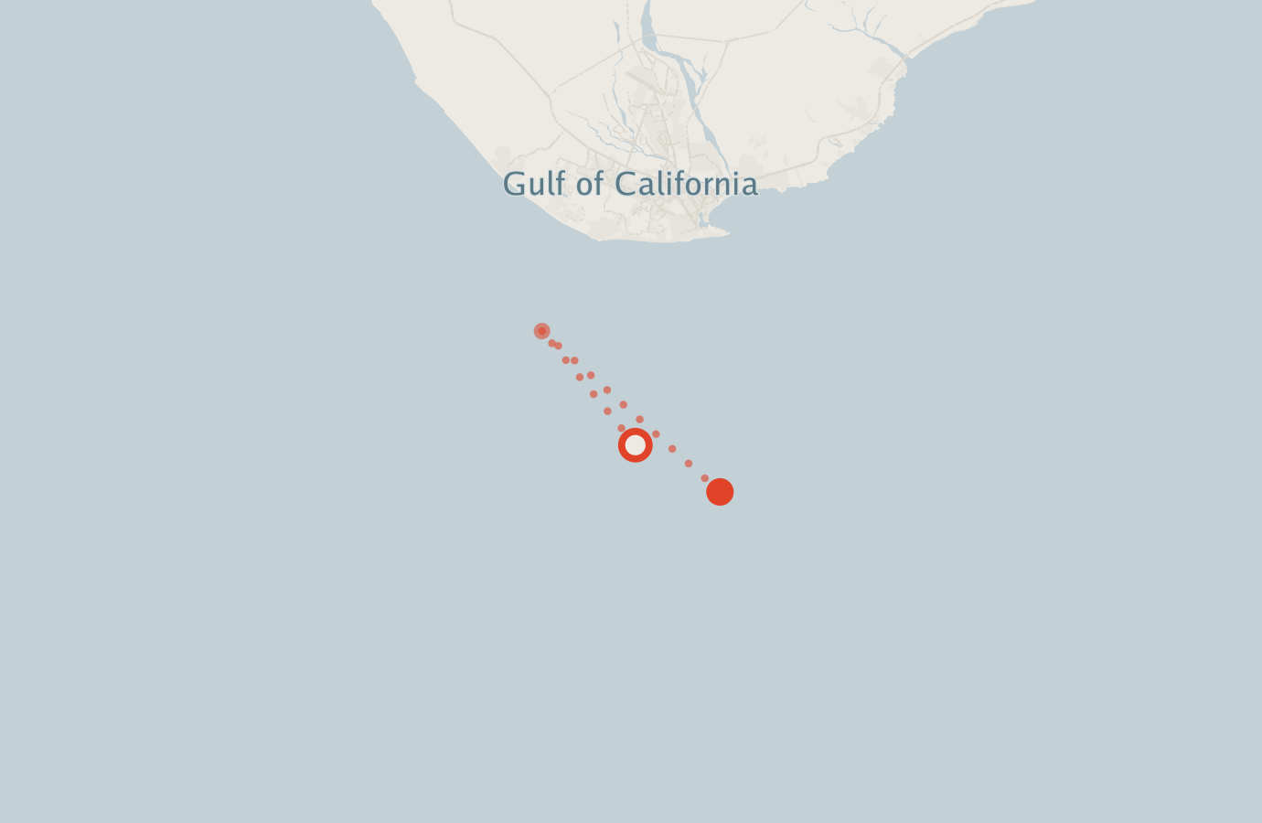 Activity map — real sighting points on an OpenStreetMap basemap