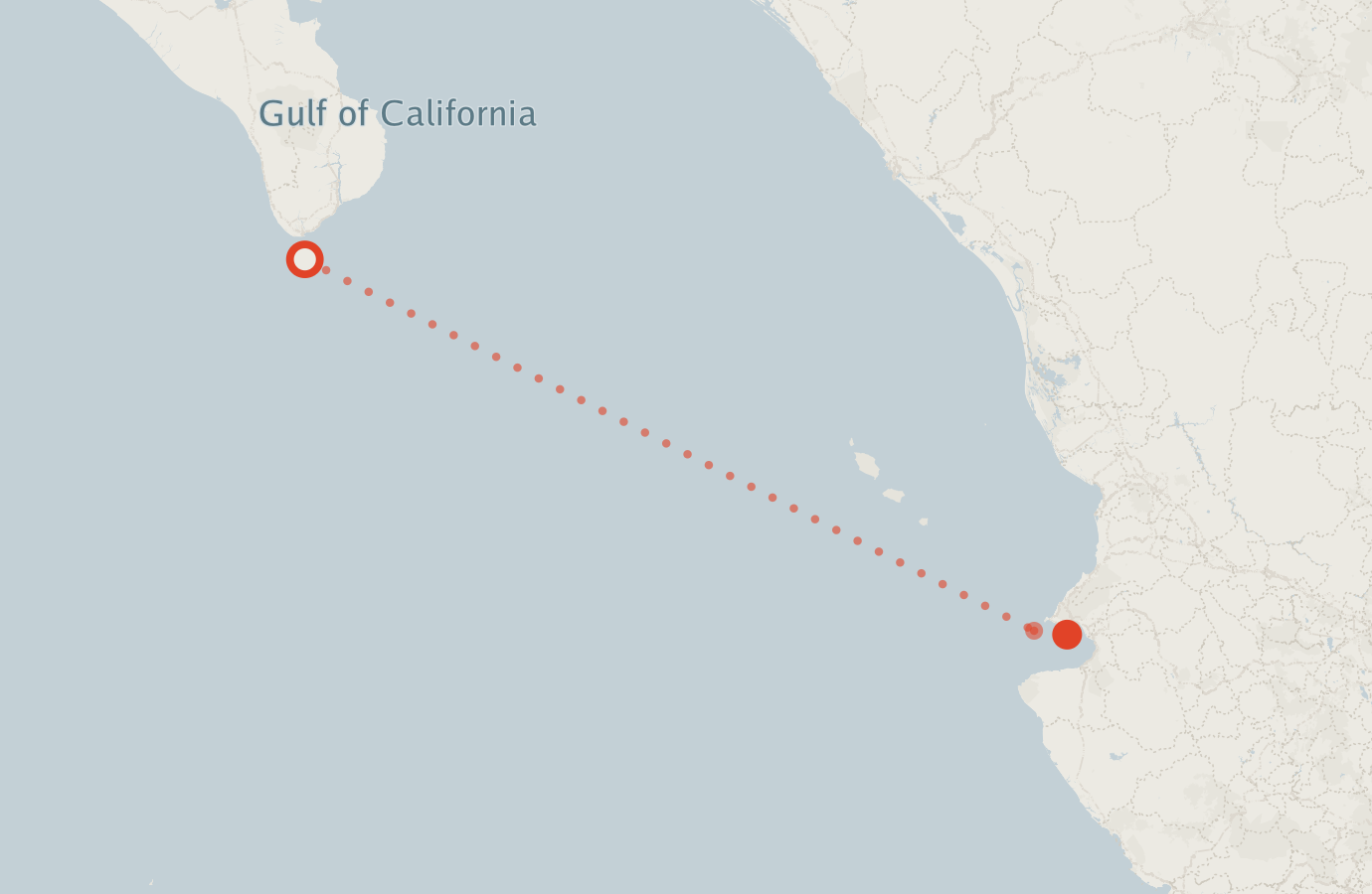 Activity map — real sighting points on an OpenStreetMap basemap
