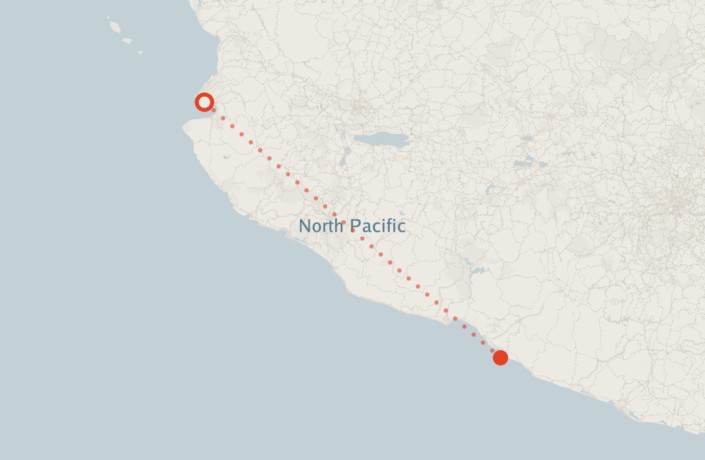 Activity map — real sighting points on an OpenStreetMap basemap