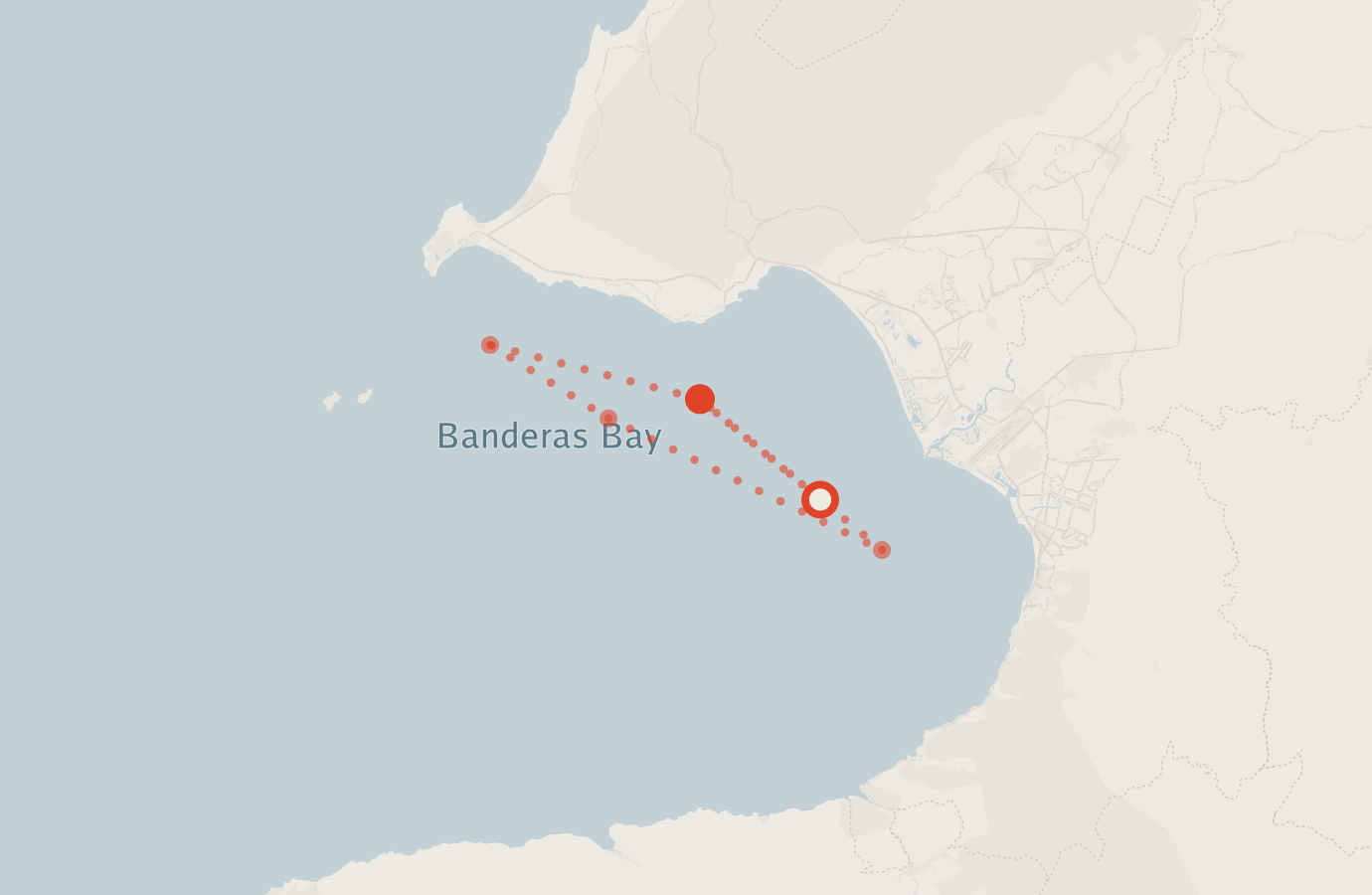 Activity map — real sighting points on an OpenStreetMap basemap