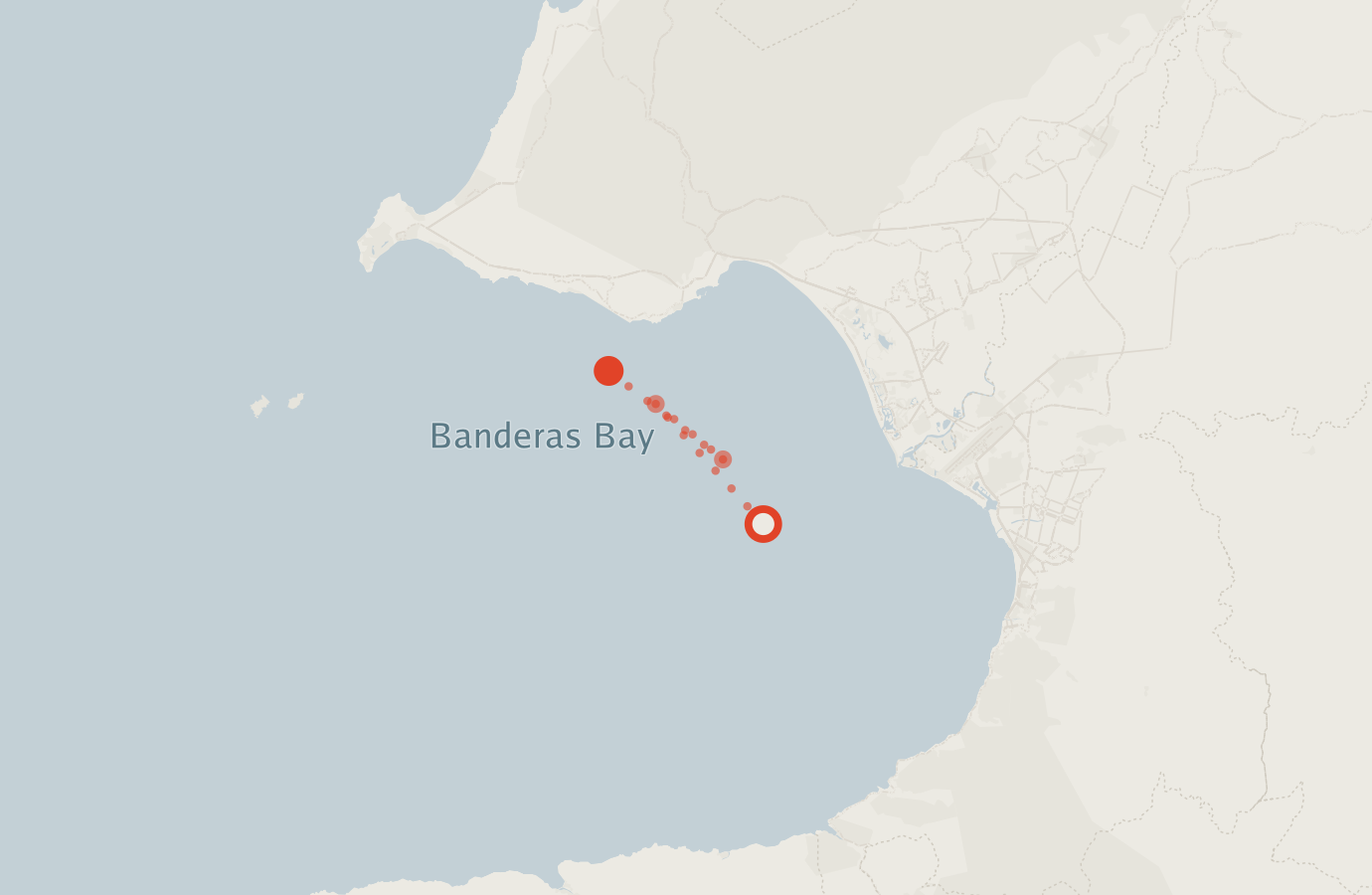 Activity map — real sighting points on an OpenStreetMap basemap