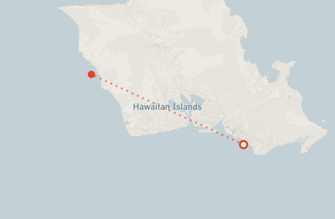 Activity map — real sighting points on an OpenStreetMap basemap