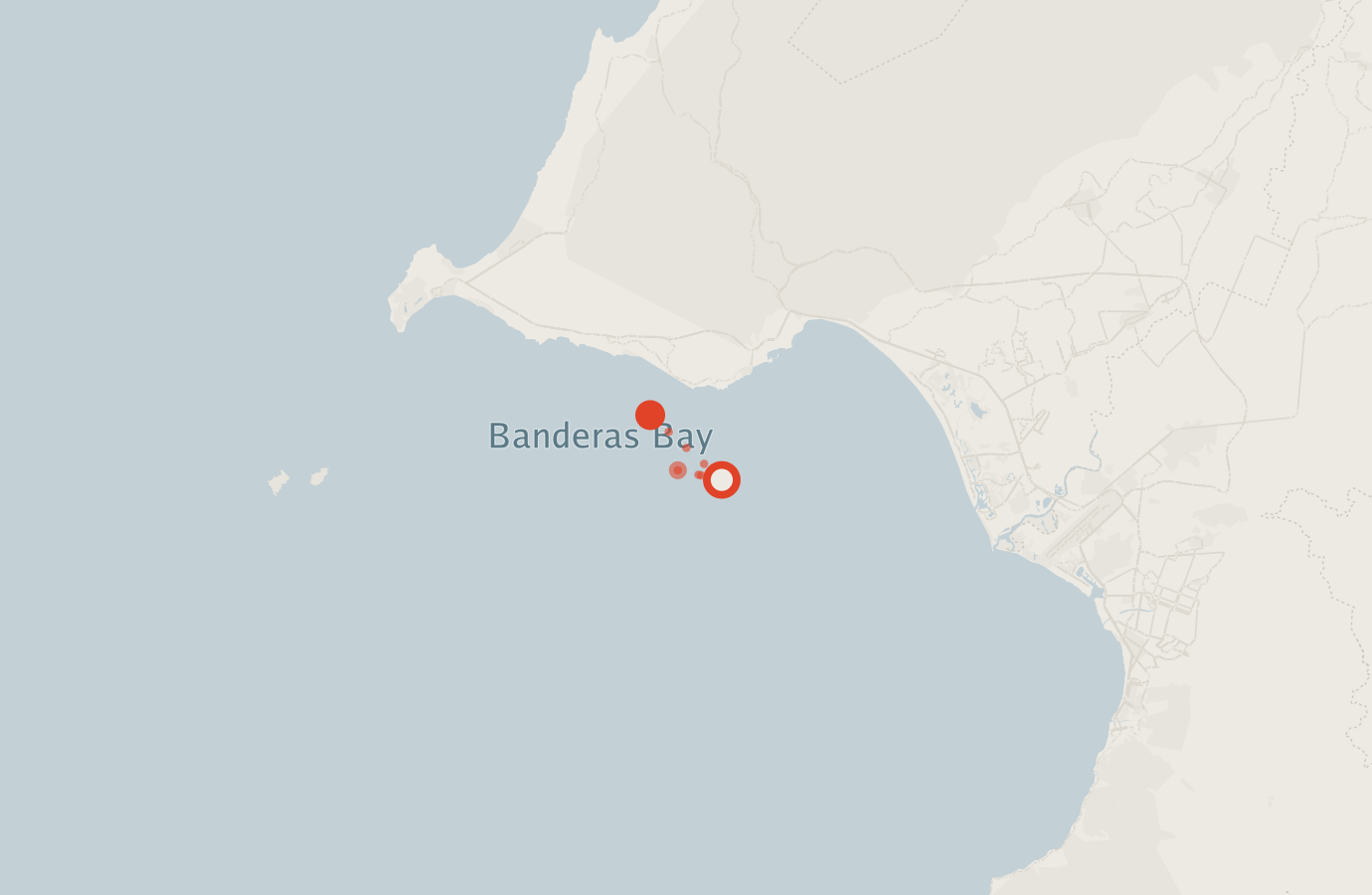 Activity map — real sighting points on an OpenStreetMap basemap