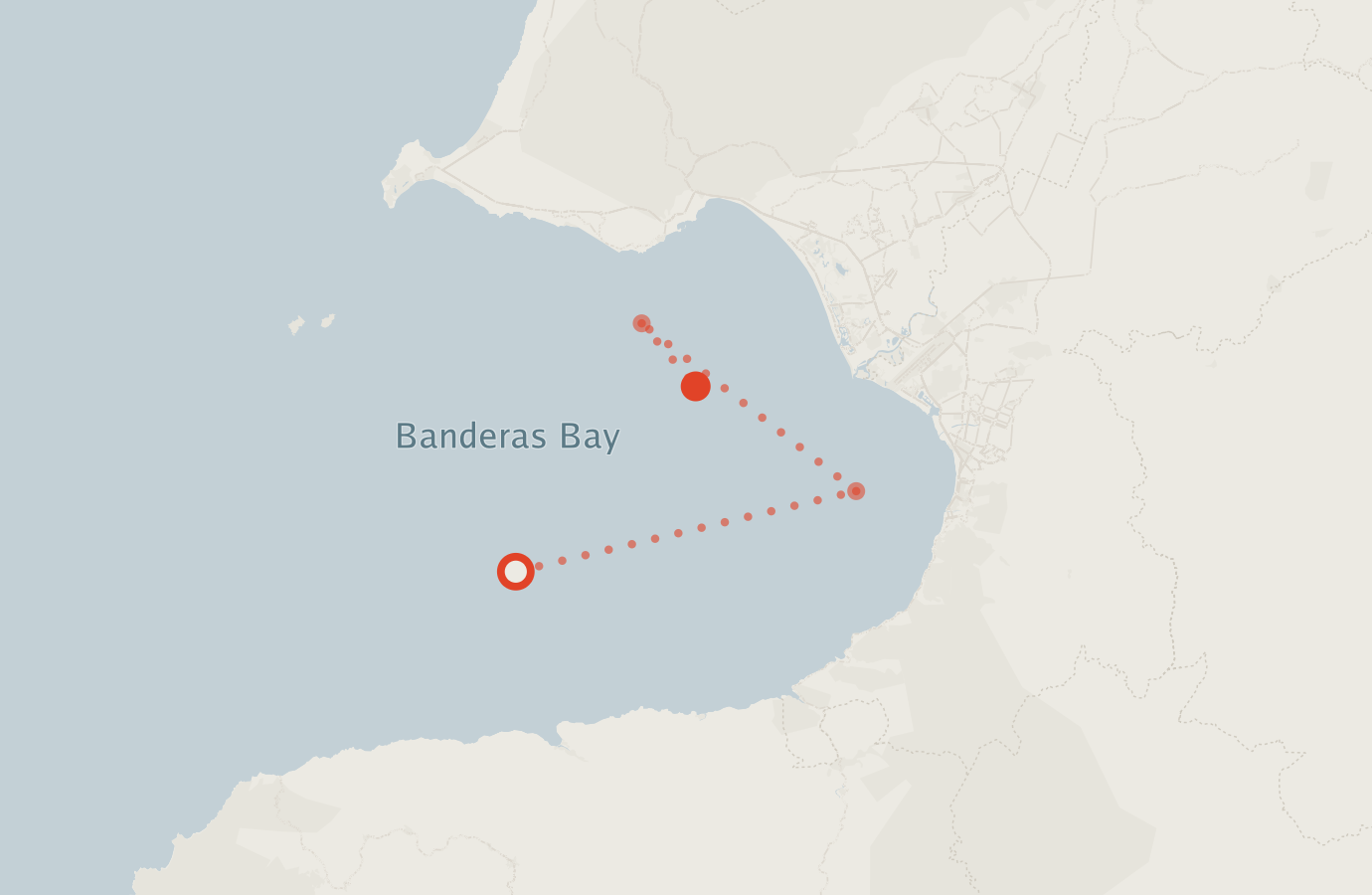 Activity map — real sighting points on an OpenStreetMap basemap