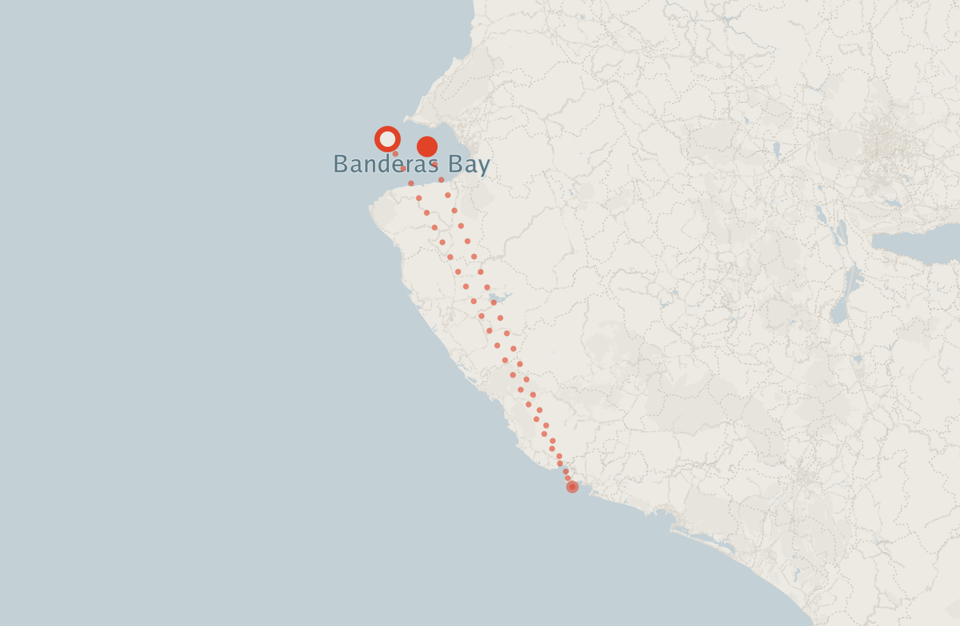Activity map — real sighting points on an OpenStreetMap basemap