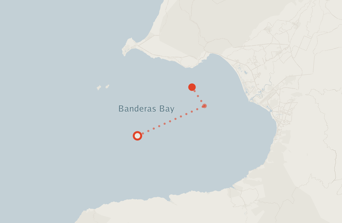 Activity map — real sighting points on an OpenStreetMap basemap