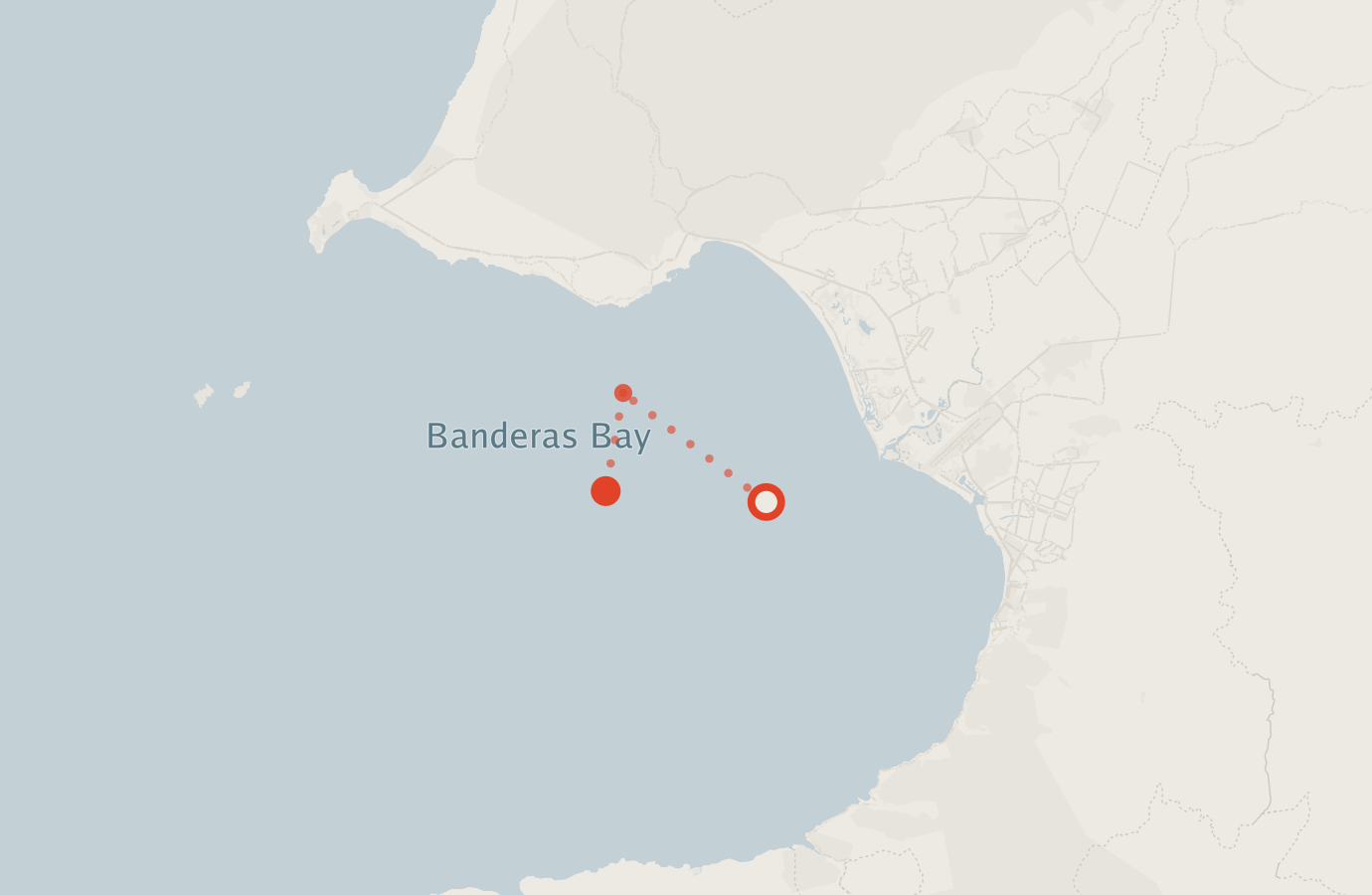 Activity map — real sighting points on an OpenStreetMap basemap