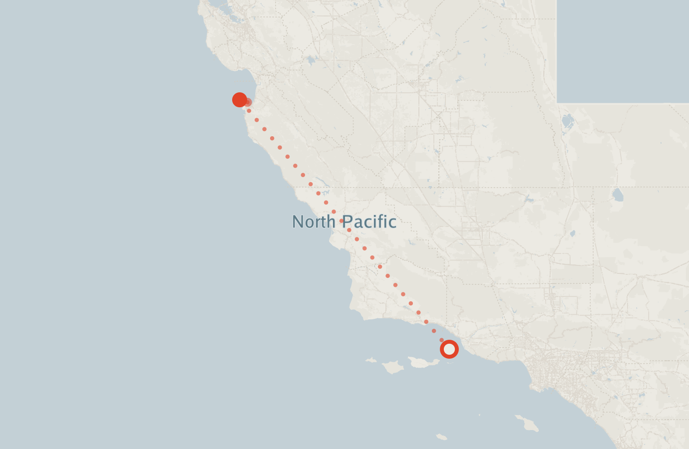 Activity map — real sighting points on an OpenStreetMap basemap