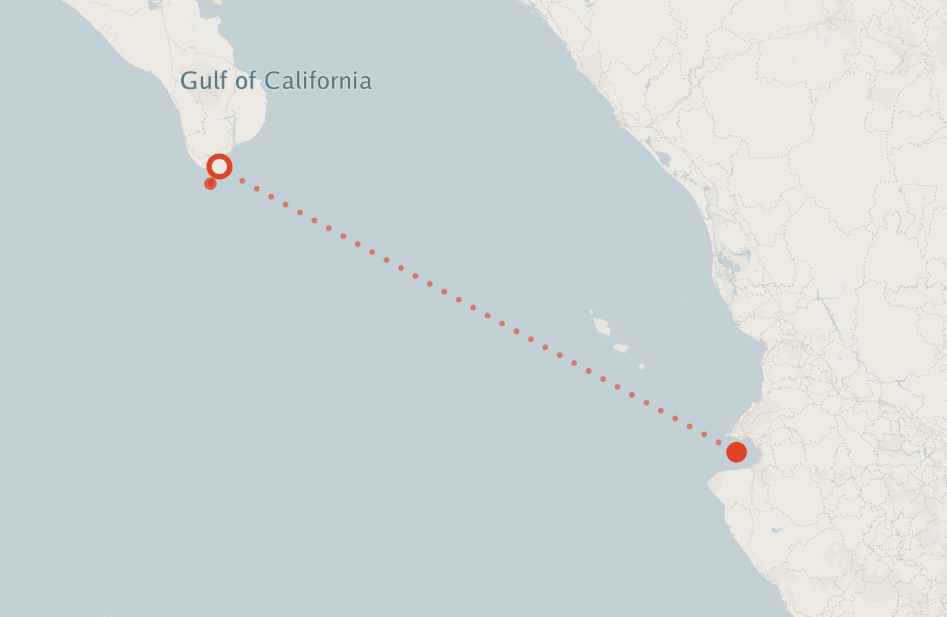 Activity map — real sighting points on an OpenStreetMap basemap