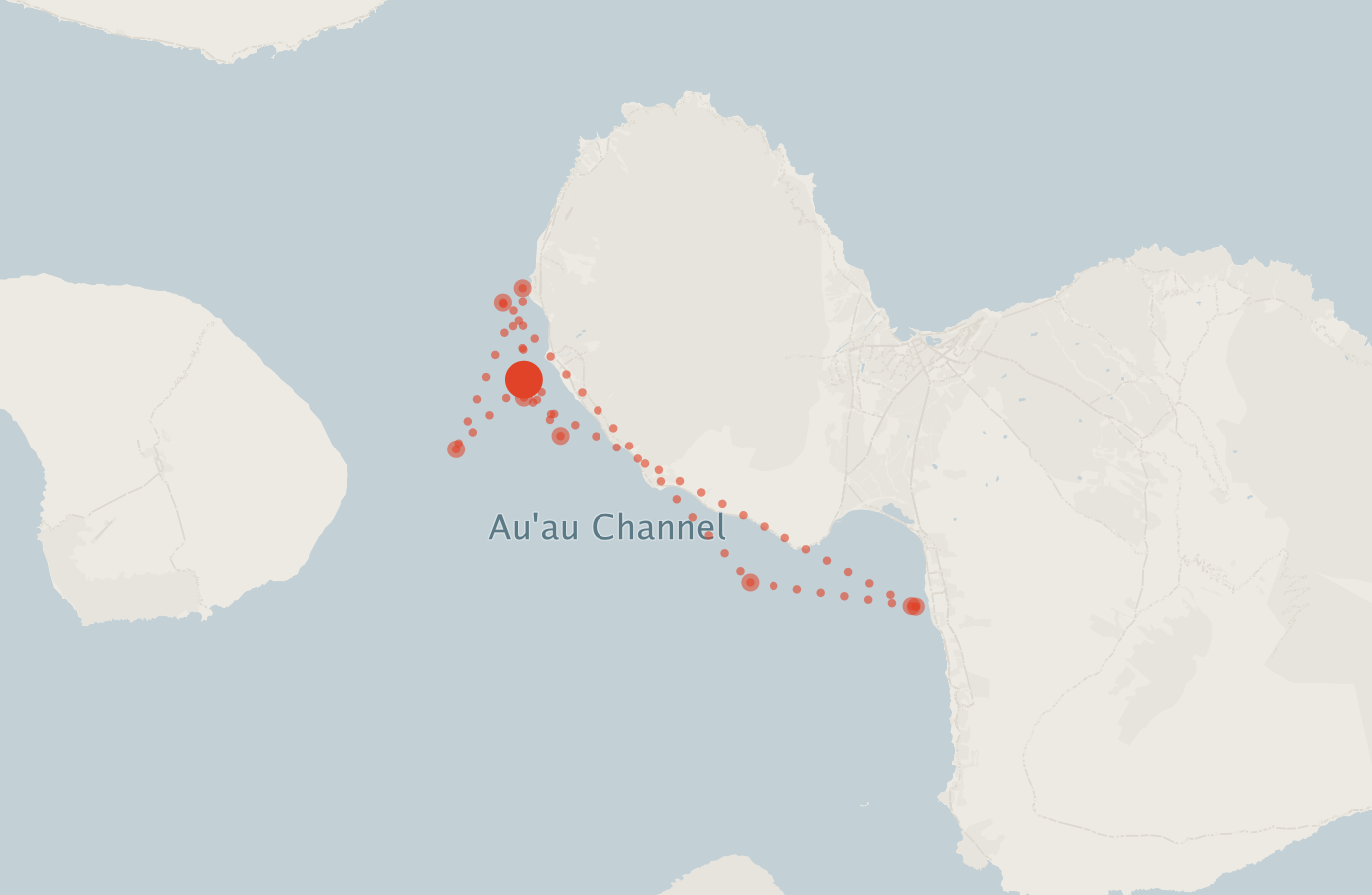 Activity map — real sighting points on an OpenStreetMap basemap