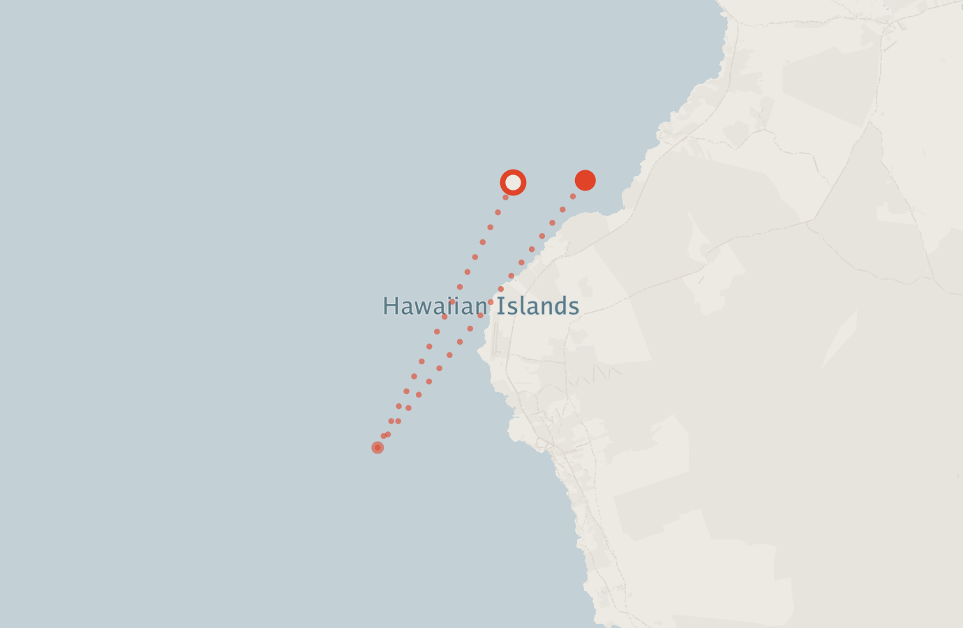 Activity map — real sighting points on an OpenStreetMap basemap