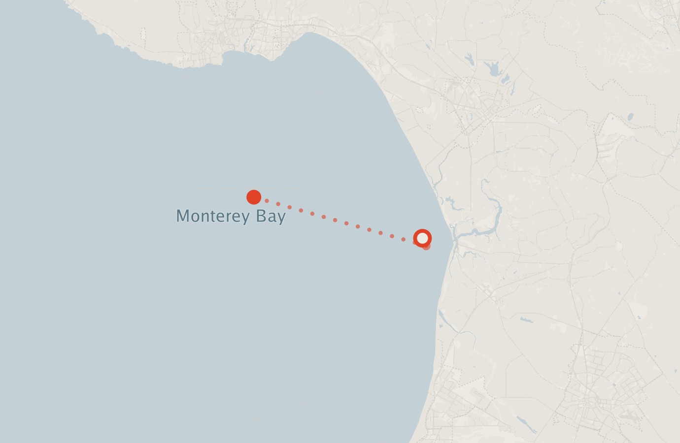 Activity map — real sighting points on an OpenStreetMap basemap