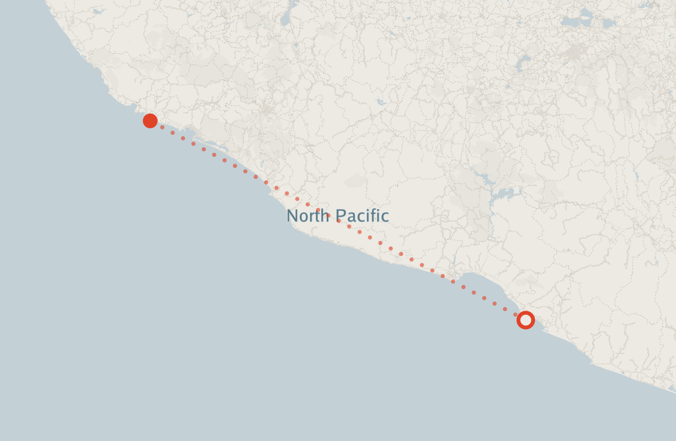 Activity map — real sighting points on an OpenStreetMap basemap