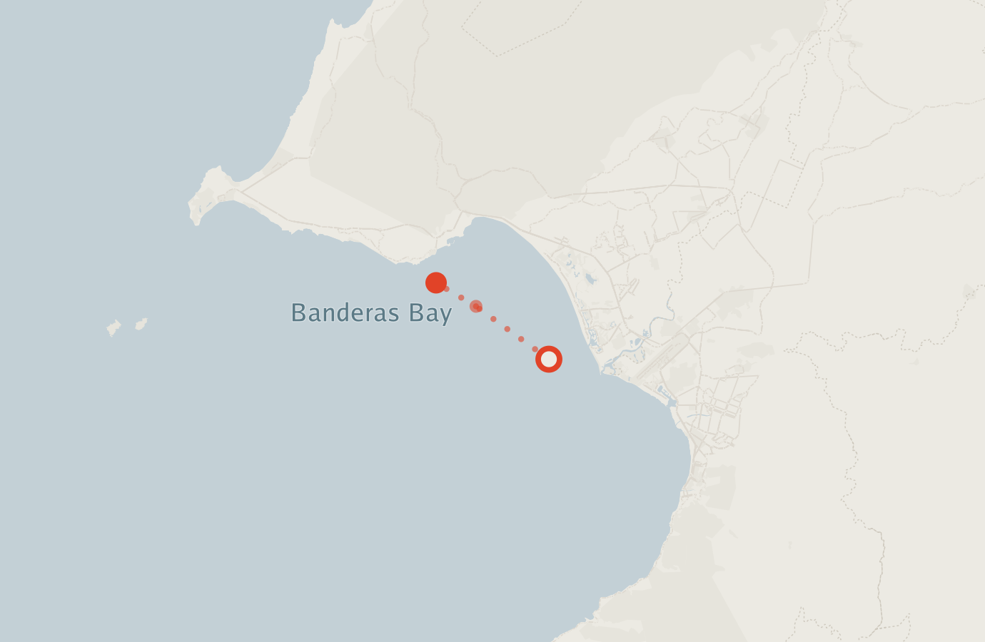Activity map — real sighting points on an OpenStreetMap basemap