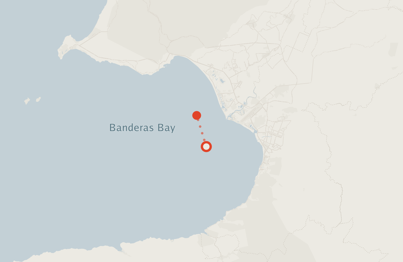 Activity map — real sighting points on an OpenStreetMap basemap