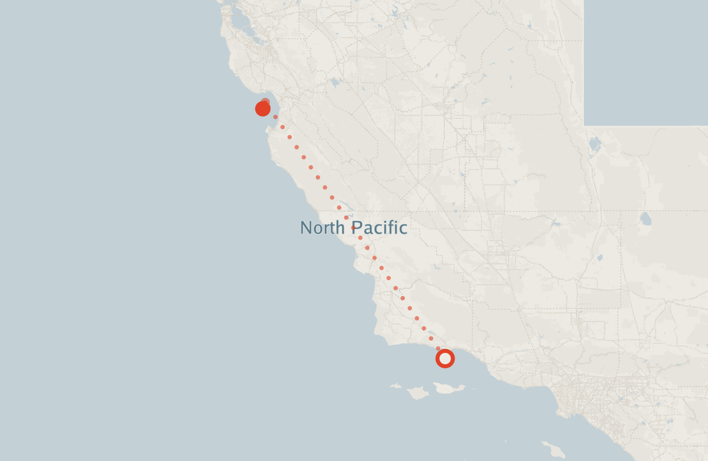 Activity map — real sighting points on an OpenStreetMap basemap