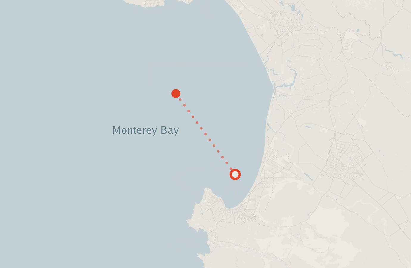 Activity map — real sighting points on an OpenStreetMap basemap