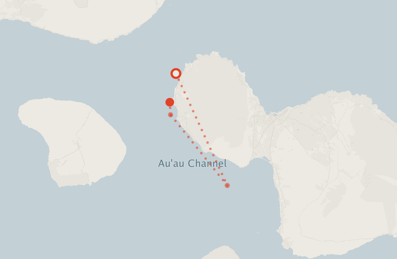 Activity map — real sighting points on an OpenStreetMap basemap