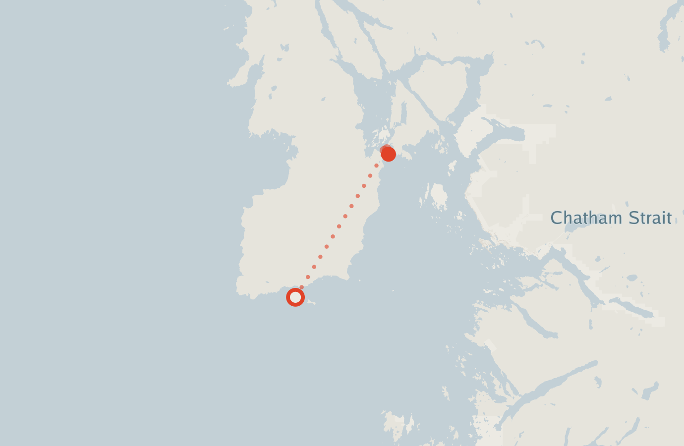 Activity map — real sighting points on an OpenStreetMap basemap