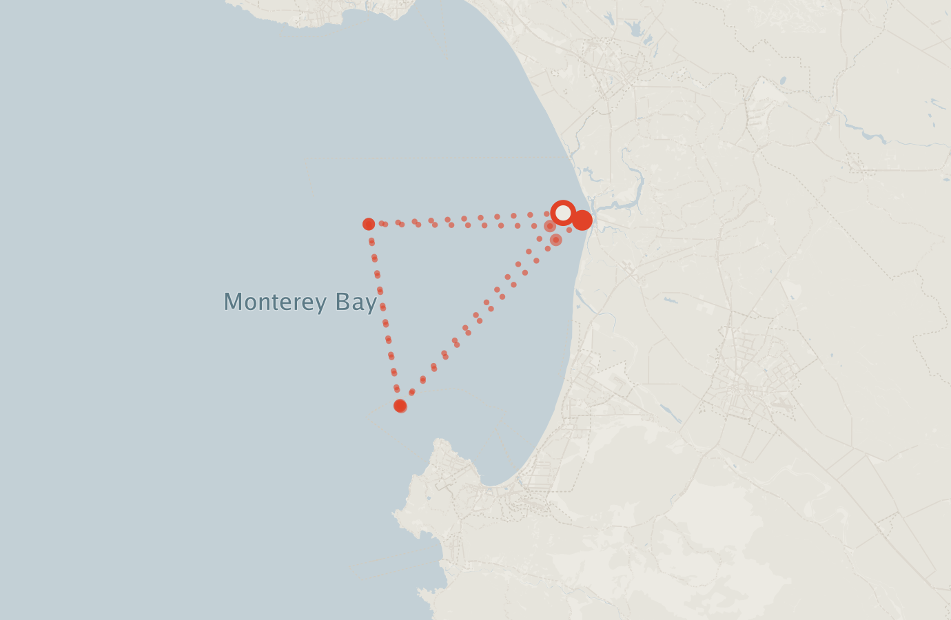 Activity map — real sighting points on an OpenStreetMap basemap