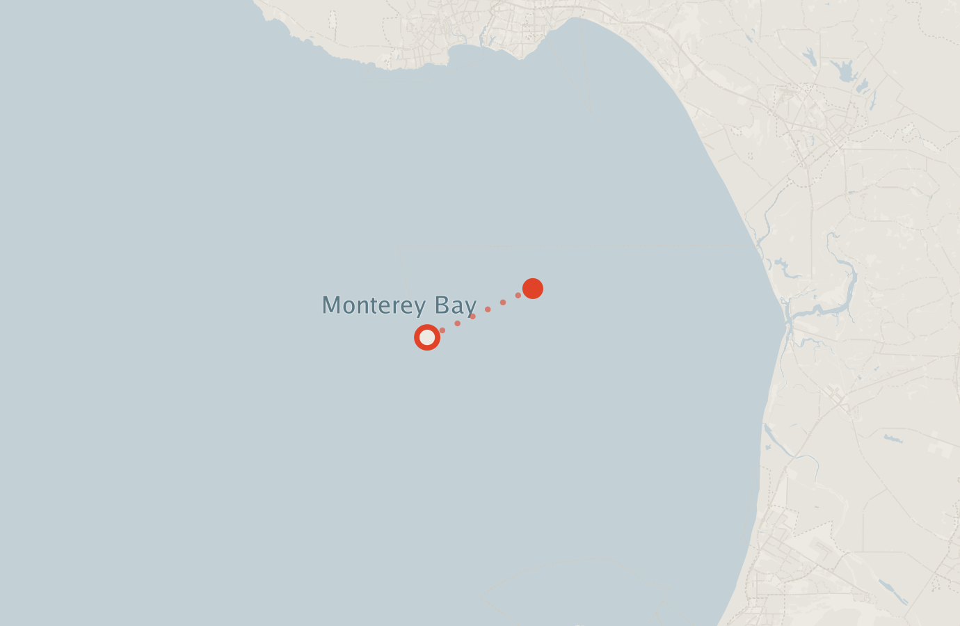 Activity map — real sighting points on an OpenStreetMap basemap