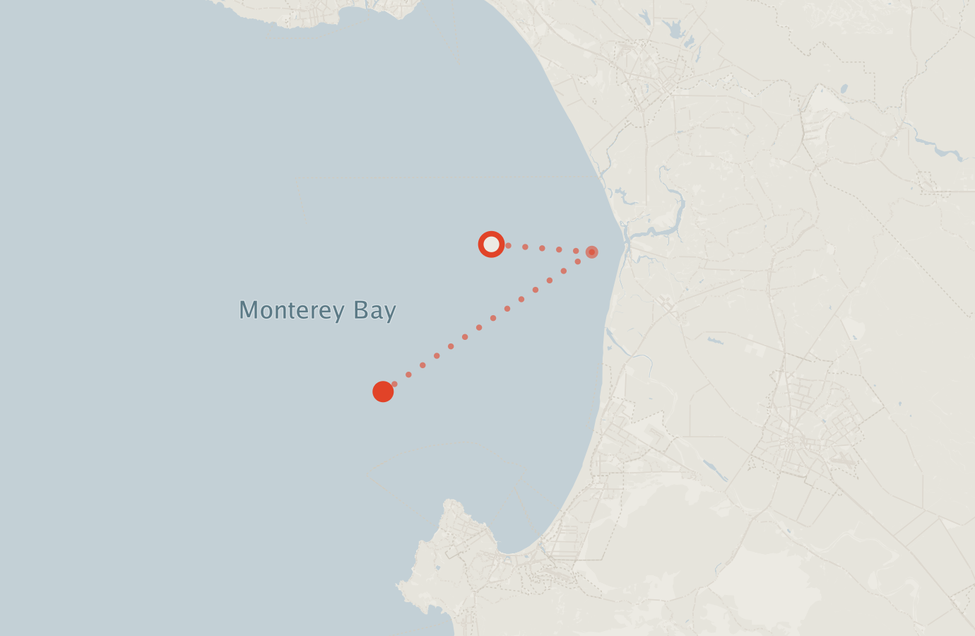 Activity map — real sighting points on an OpenStreetMap basemap