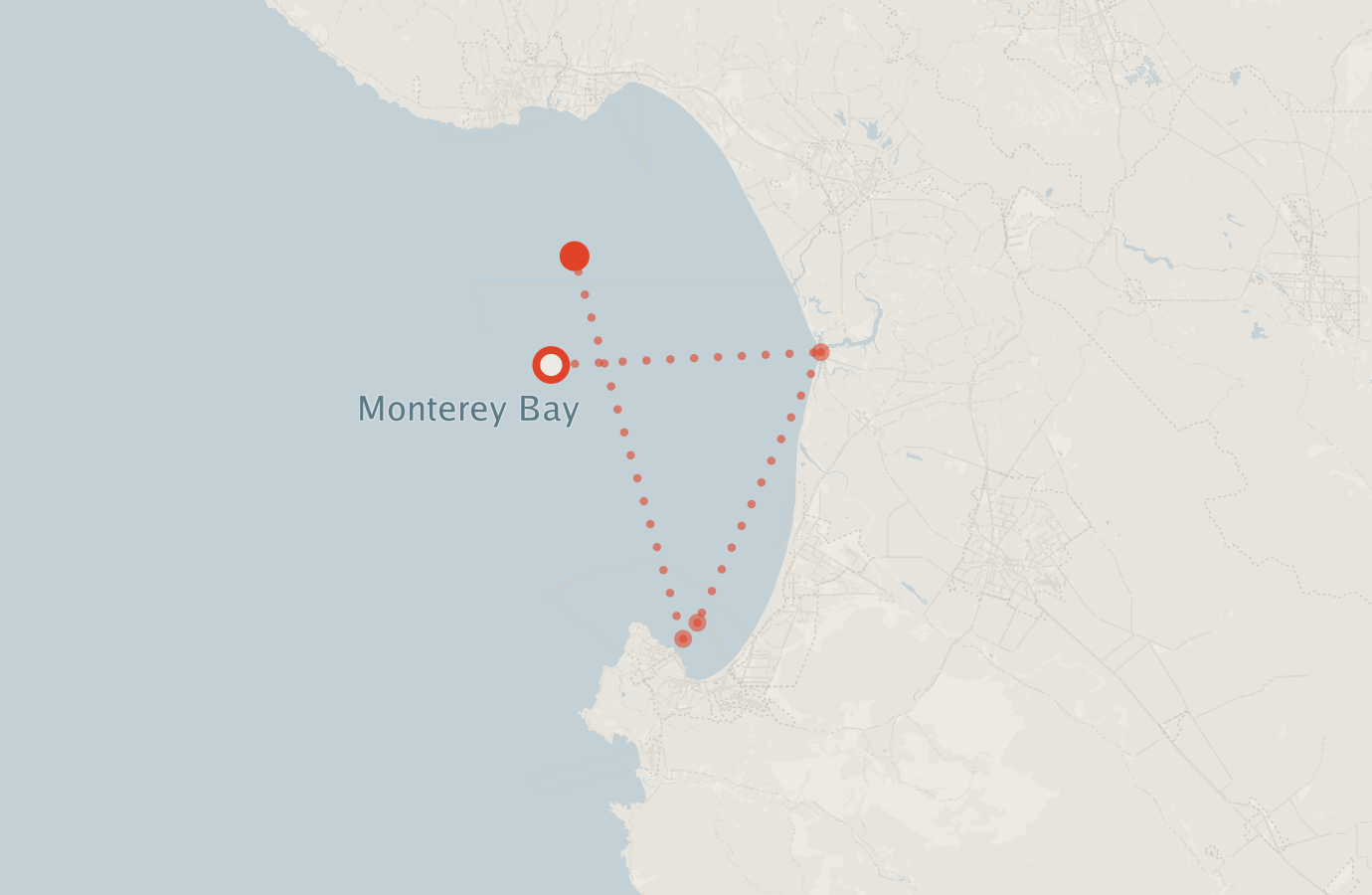Activity map — real sighting points on an OpenStreetMap basemap