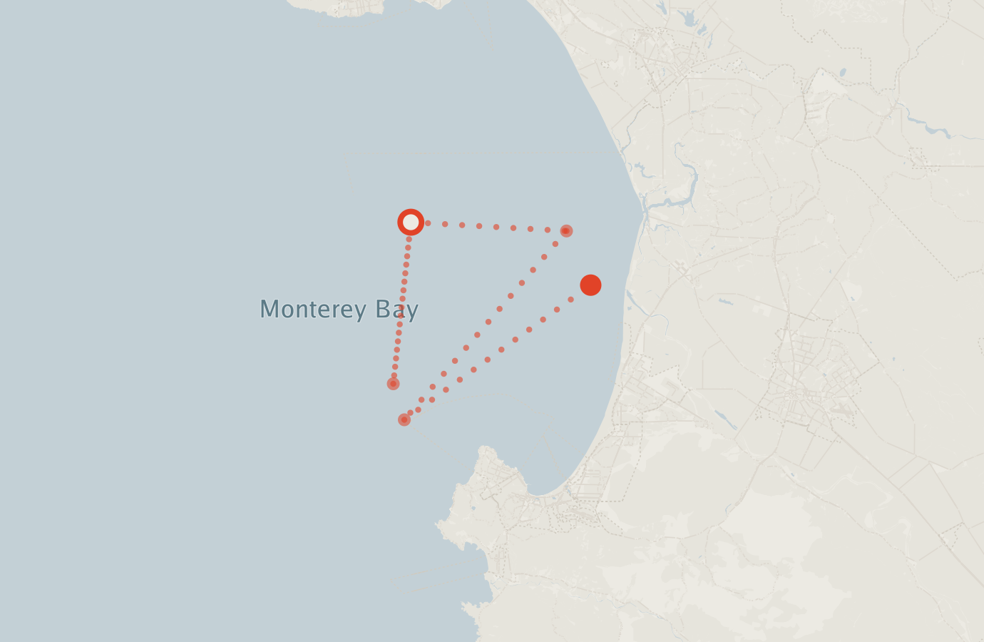 Activity map — real sighting points on an OpenStreetMap basemap