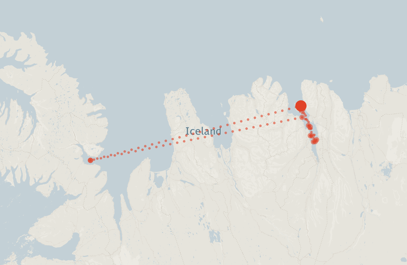 Activity map — real sighting points on an OpenStreetMap basemap