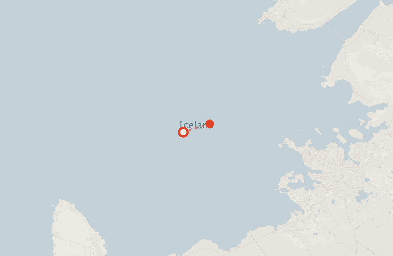 Activity map — real sighting points on an OpenStreetMap basemap