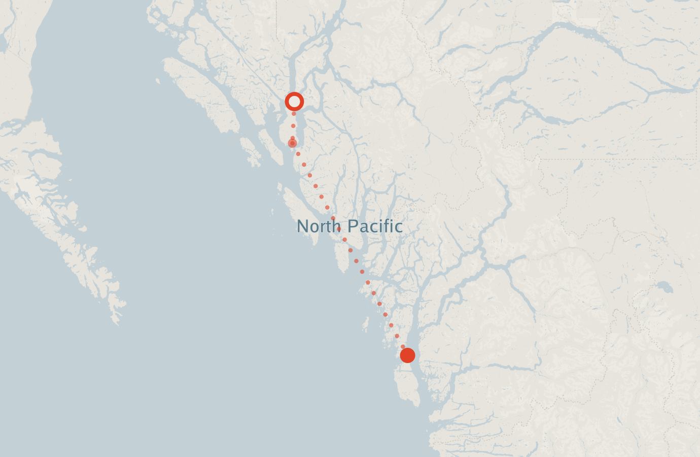 Activity map — real sighting points on an OpenStreetMap basemap