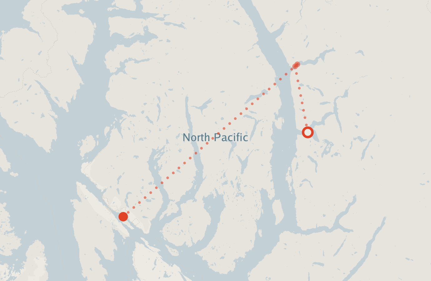 Activity map — real sighting points on an OpenStreetMap basemap
