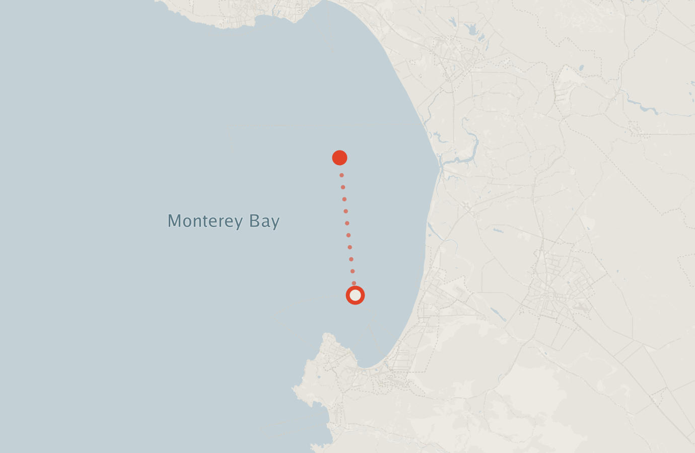 Activity map — real sighting points on an OpenStreetMap basemap