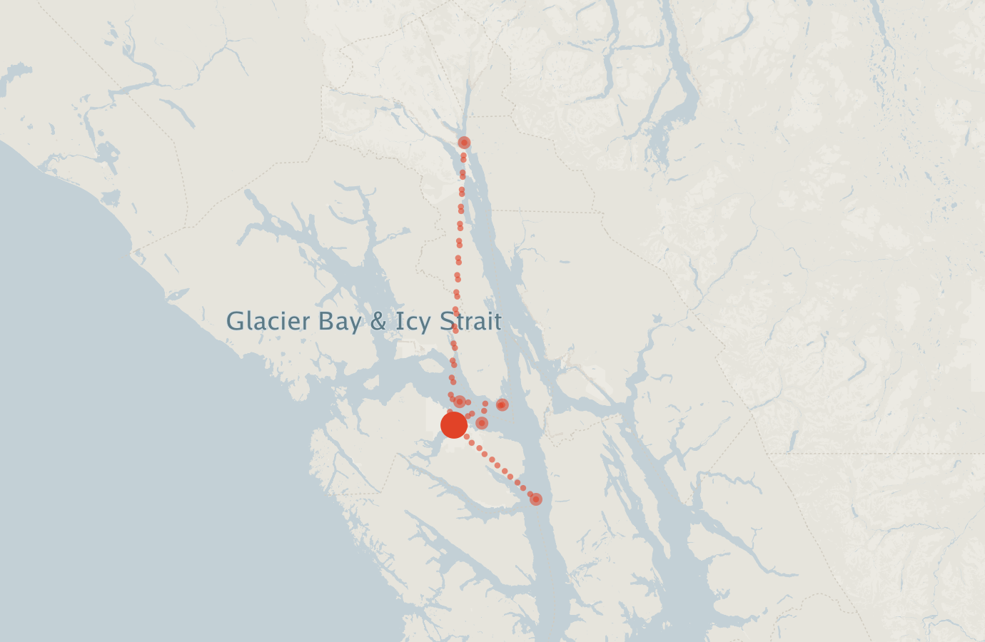 Activity map — real sighting points on an OpenStreetMap basemap