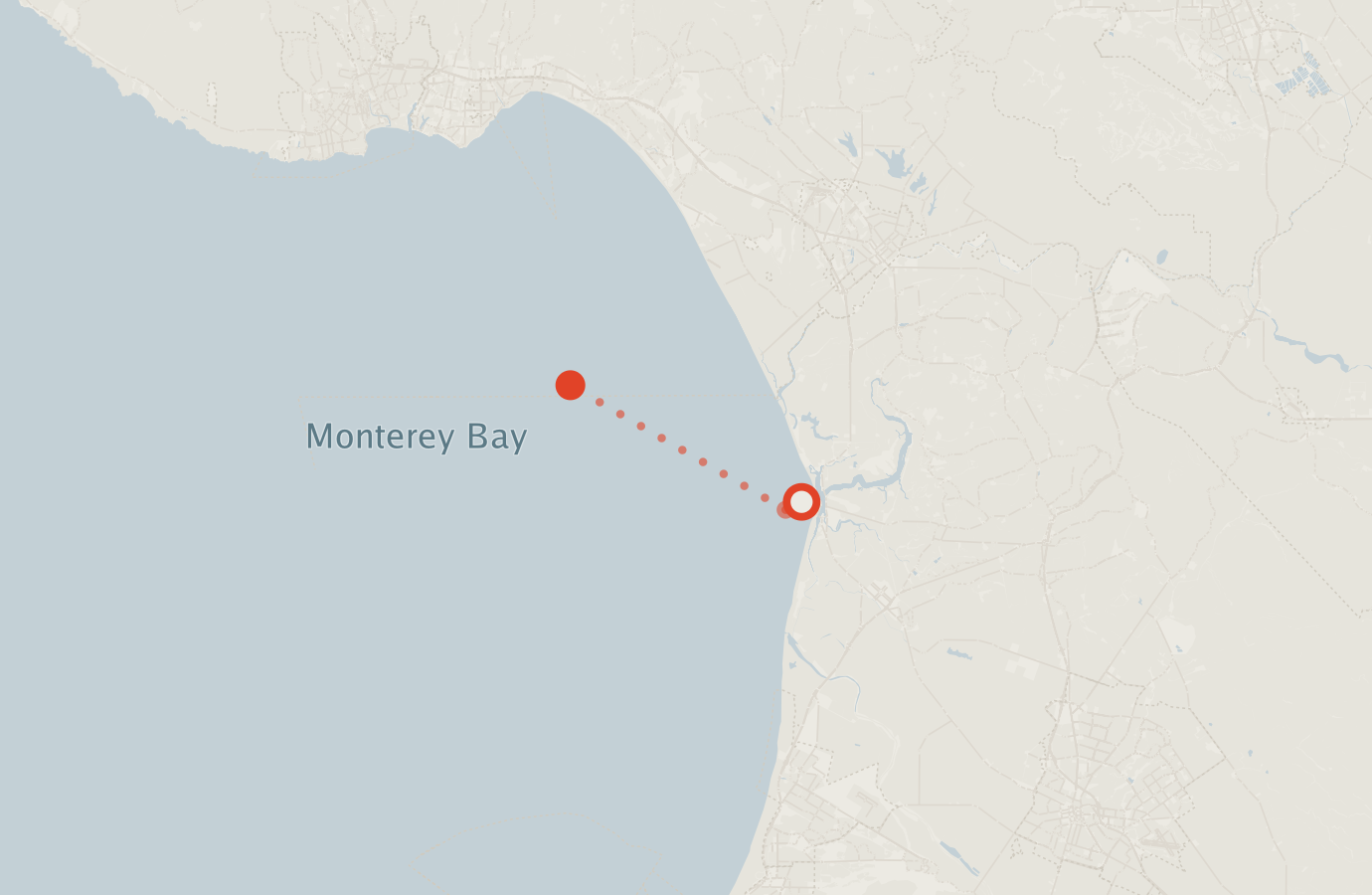Activity map — real sighting points on an OpenStreetMap basemap